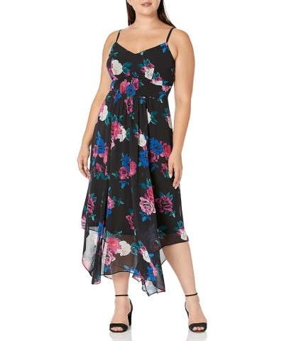 Women's Plus Size Maxi Maxine PRT Blk Bright Desire $10.13 Dresses