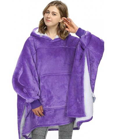 Oversized Hoodie Sweatshirt Poncho, Casual Hoodie Cape, Batwing Coat Pullover Blanket | Fluffy Sherpa, Comfortable, Roomy | f...