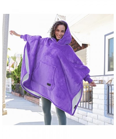 Oversized Hoodie Sweatshirt Poncho, Casual Hoodie Cape, Batwing Coat Pullover Blanket | Fluffy Sherpa, Comfortable, Roomy | f...