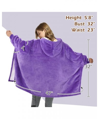 Oversized Hoodie Sweatshirt Poncho, Casual Hoodie Cape, Batwing Coat Pullover Blanket | Fluffy Sherpa, Comfortable, Roomy | f...