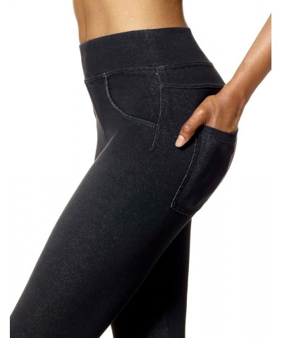 Women's Super Soft Stretch High Rise Denim leggings, No Side Seams Black Wash $20.42 Jeans