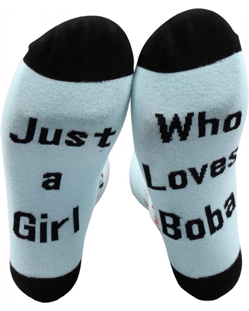 Boba Girl Gift 2 Pairs Boba Kawaii Novelty Socks Just A Girl Who Loves Boba Socks Boba Lover Milk Tea Lover Gift Girl loves b...