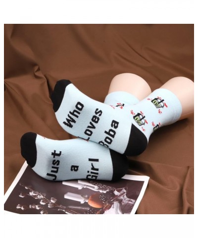 Boba Girl Gift 2 Pairs Boba Kawaii Novelty Socks Just A Girl Who Loves Boba Socks Boba Lover Milk Tea Lover Gift Girl loves b...