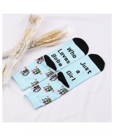 Boba Girl Gift 2 Pairs Boba Kawaii Novelty Socks Just A Girl Who Loves Boba Socks Boba Lover Milk Tea Lover Gift Girl loves b...