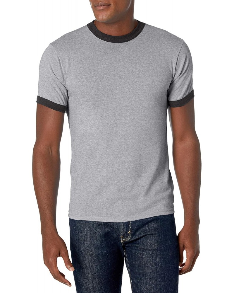 XX-Large Ringer Tee Shirt, Athletic Heather/Black $8.54 Activewear