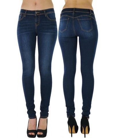 Women’s Basic Timeless Classic Everyday Denim Skinny Jeans 5 Pocket Push-up Skinny Jeans - Dark Blue $15.16 Jeans