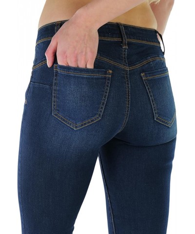 Women’s Basic Timeless Classic Everyday Denim Skinny Jeans 5 Pocket Push-up Skinny Jeans - Dark Blue $15.16 Jeans