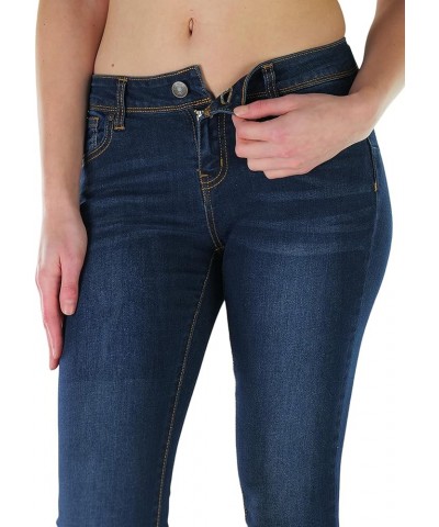 Women’s Basic Timeless Classic Everyday Denim Skinny Jeans 5 Pocket Push-up Skinny Jeans - Dark Blue $15.16 Jeans