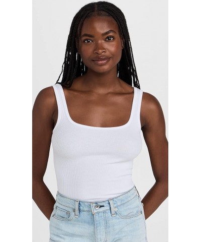 Women's The Essential Rib Scoop Neck Tank White $46.80 Tanks