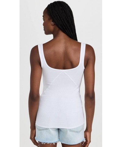 Women's The Essential Rib Scoop Neck Tank White $46.80 Tanks