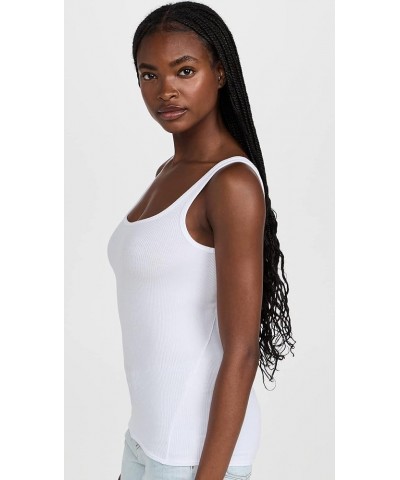 Women's The Essential Rib Scoop Neck Tank White $46.80 Tanks