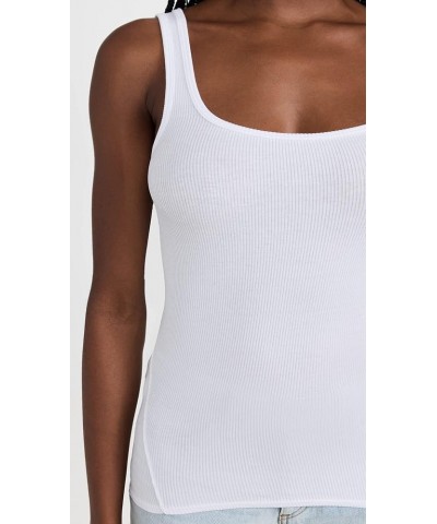 Women's The Essential Rib Scoop Neck Tank White $46.80 Tanks