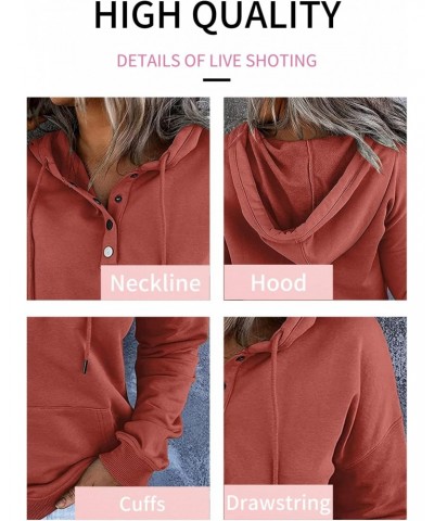 Womens Fashion Hoodie 2023 Button Collar Pullover Drawstring Hooded Sweatshirt Casual Long Sleeve Tops Fall Clothes $5.60 Hoo...