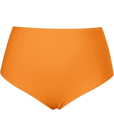 Tankini Swimsuits for Women Tummy Control Ruched Bathing Suits Sexy Cross Halterneck Print Skirt Swimwear Orange $18.33 Swims...