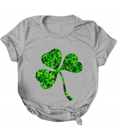 2024 St Patricks Day Shirt,Women's St Patrick's Day T-Shirt Lucky Irish Shamrock Blessed and Lucky Crewneck Graphic Tees Tops...