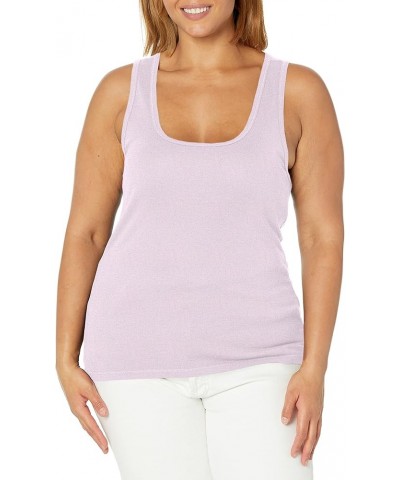 Women's 1x1 Rib Sleeveless Tank Top Lilac Purple $7.70 Tanks