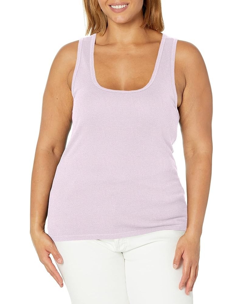 Women's 1x1 Rib Sleeveless Tank Top Lilac Purple $7.70 Tanks