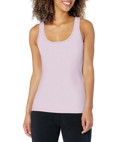 Women's 1x1 Rib Sleeveless Tank Top Lilac Purple $7.70 Tanks