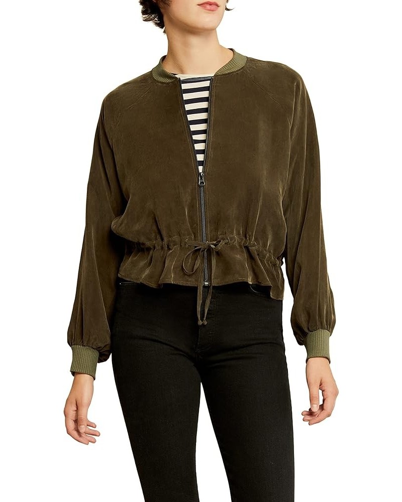 Roux Mixed Cupro Premium & Eco-Friendly Jacket Olive $82.35 Jackets