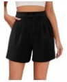 Womens Dressy Shorts Casual High Waist Wide Leg Shorts Side Pockets C-black $14.35 Shorts