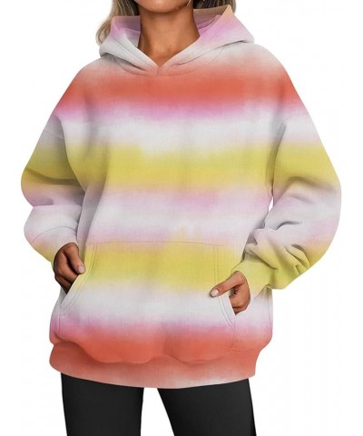 Womens Tie Dye Hoodies Pullover Casual Long Sleeve Colorful Tie Dye Print Sweatshirt Trendy Baggy Tie Dye Tops Tie Dye Print ...