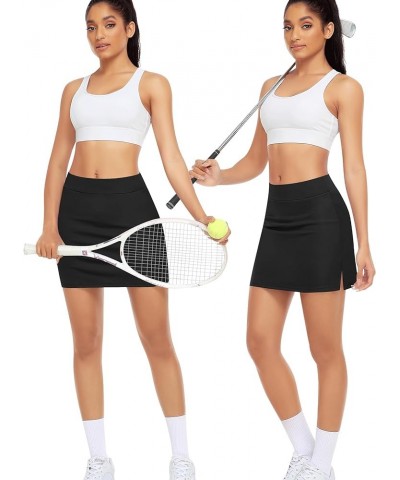 Tennis Skirts for Women with Shorts Pockets Golf Athletic Skorts High Waisted Running Skirt Workout Casual Activewear 1 Black...