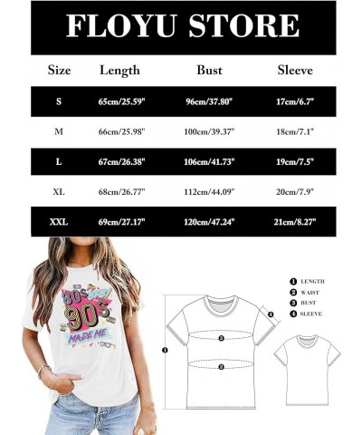 80s Baby 90s Made Me Shirt 90s Womens T-Shirt 90s Outfit Tops Vintage 80s 90s Tee Tops Casual 90s Party Shirts Top White $7.9...