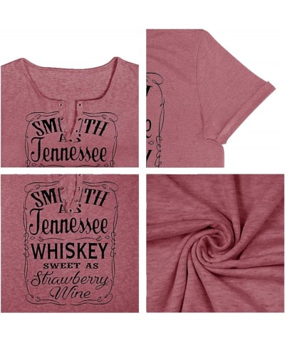 Plus Size Smooth As Tennessee Whiskey Shirt Women Ring Hole Sleeveless Sexy V-Neck Country Music Tank Top Tshirt B Pink $7.64...