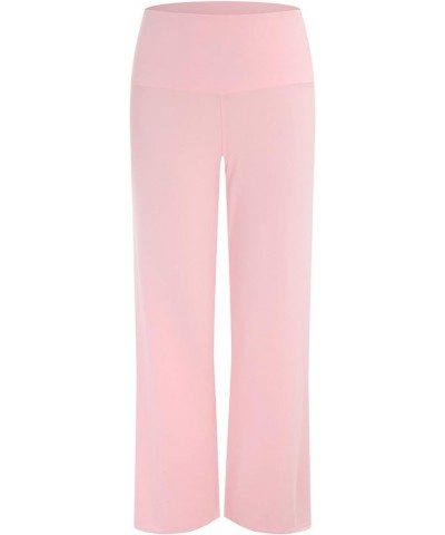 Women's Wide Leg Pants Casual Comfy High Waist Pants Plus Size Pants Tall Pink $3.08 Pants