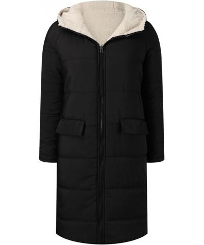 Womens Long Puffer Coat Packable Down Coat Ultralight Parkas Jacket Maxi Zip Up Winter Hooded Quilted Coat 001 Black $34.80 J...