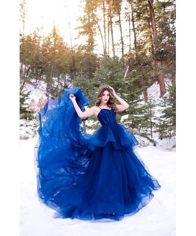 Tulle Prom Dresses for Women Long Spaghetti Straps Ball Gown Puffy Sweetheart Princess Formal Evening Party Gowns Teal $52.50...