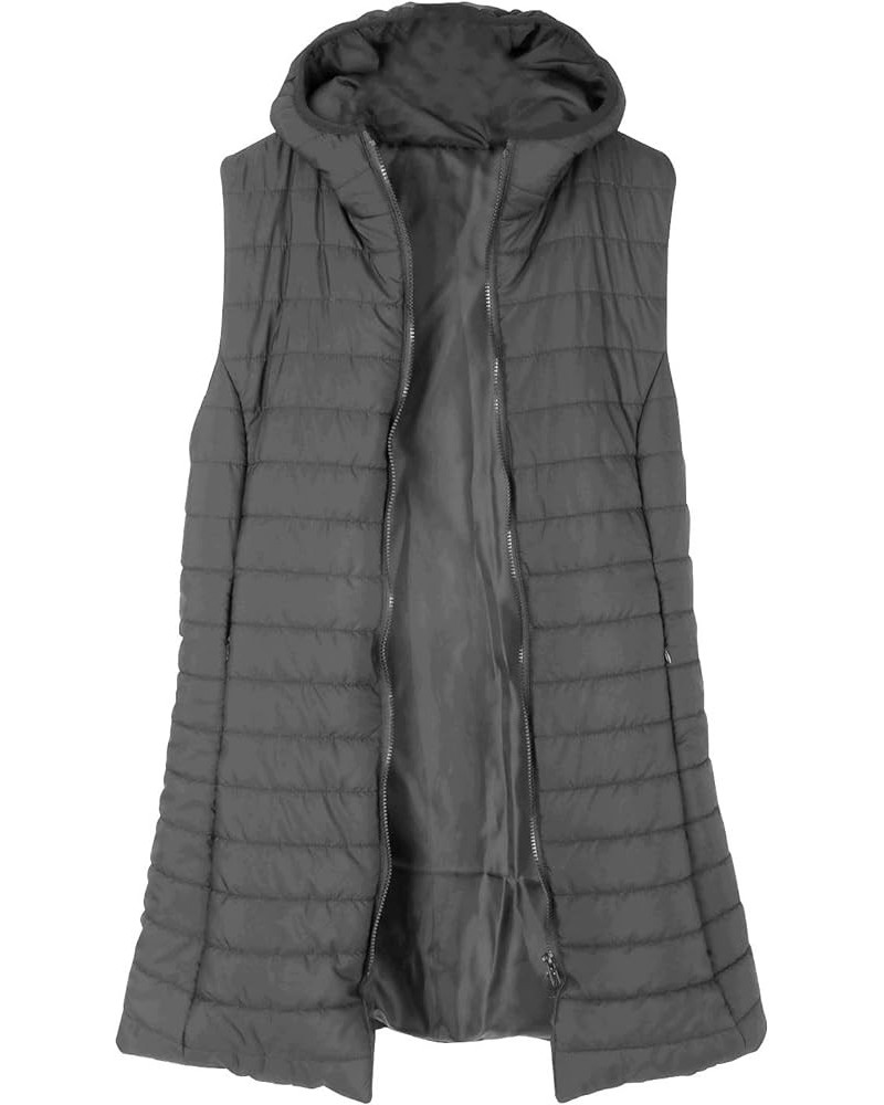 Vests for Women 2024 Trendy Winter Coats/Summer Tank Tops Sleeveless Lightweight Trendy Clothing 6a-gray $8.95 Jackets