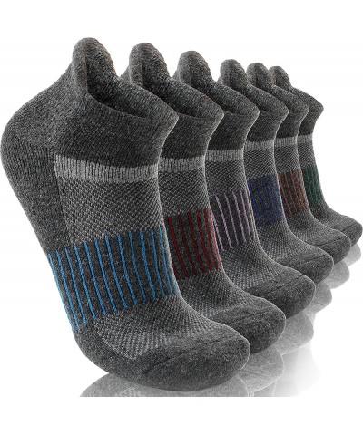 6 Pairs Merino Wool Ankle Running Hiking Socks Compression Support Thick Cushion No Show Socks for Women Men Grey $12.02 Acti...