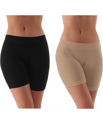 Woman`s S02 11`` Seamless Mini Shorts S02-black-khaki $9.15 Others