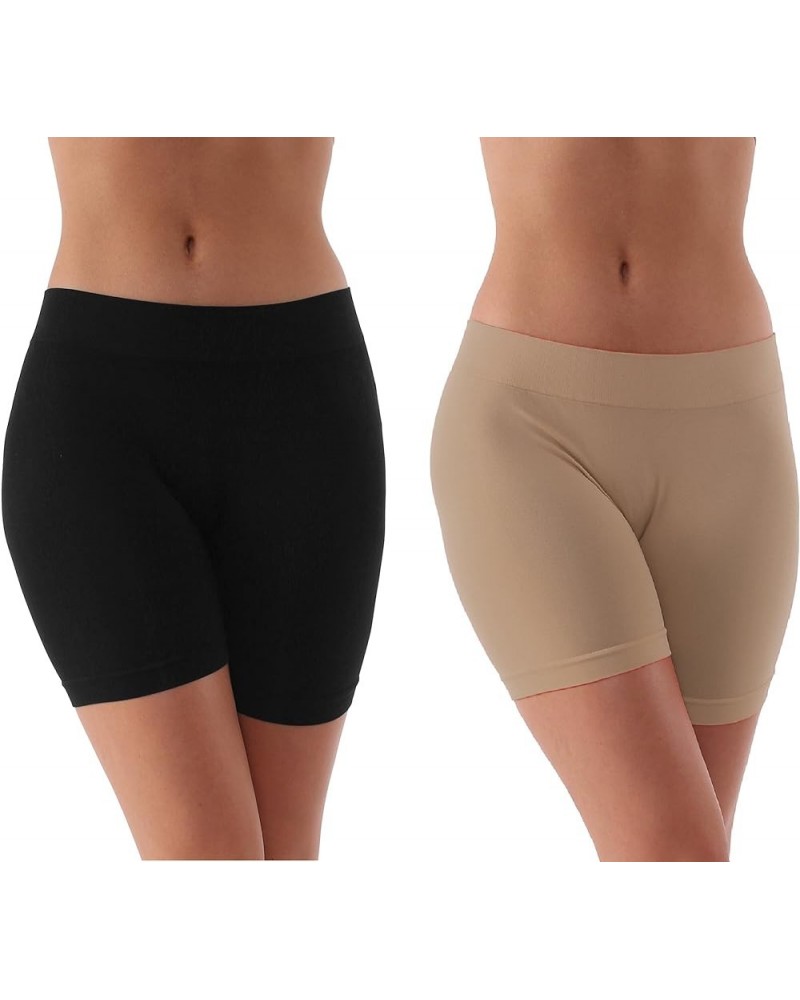 Woman`s S02 11`` Seamless Mini Shorts S02-black-khaki $9.15 Others