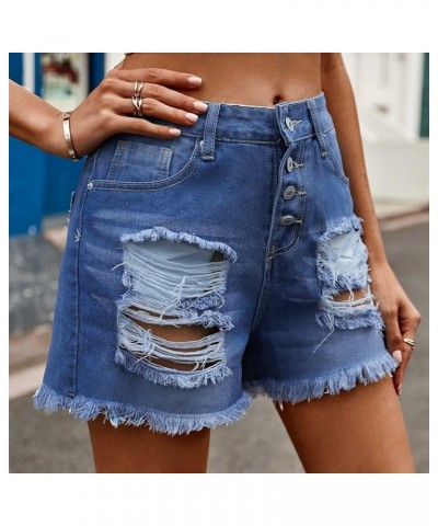 Women's Juniors Fashion Jean Shorts High Waisted Stretchy Denim Shorts Casual Summer Hot Shorts Dressy Casual 04 Blue $10.43 ...