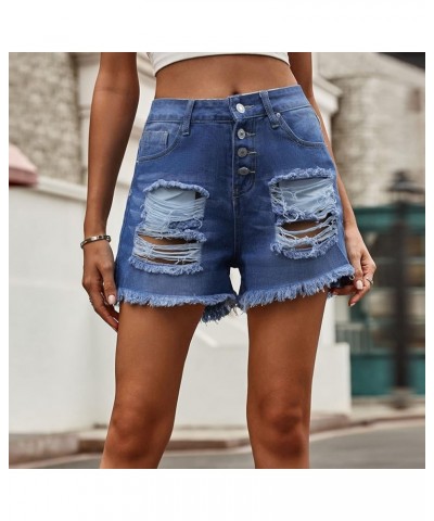 Women's Juniors Fashion Jean Shorts High Waisted Stretchy Denim Shorts Casual Summer Hot Shorts Dressy Casual 04 Blue $10.43 ...