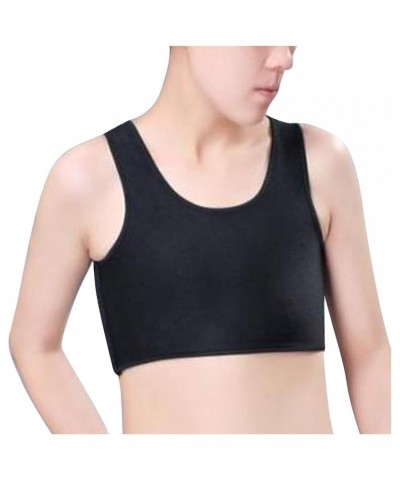 Chest Binder Tank Top for Women Transgender Tomboy Lesbian 3 Rows Clasp FTM Transsexual Breast Binders Tube Bandeau Black $4....