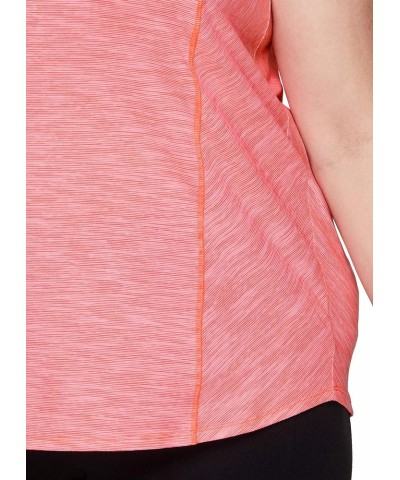 Active Women's Plus Size Sleeveless Relaxed Fashion Workout Yoga Tank Top Striated Coral Pink $11.25 Activewear