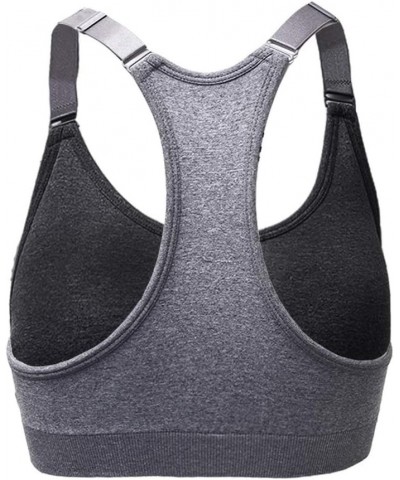 Women's Seamless Sports Bra with Removable Cups Light Pastel Pink/Grey $18.89 Lingerie