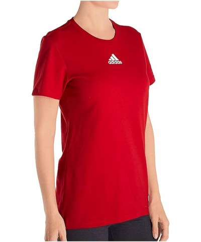 Women's 12HL Amplifier Cotton Short Sleeve Crew Neck Tee Red,white $10.41 Activewear