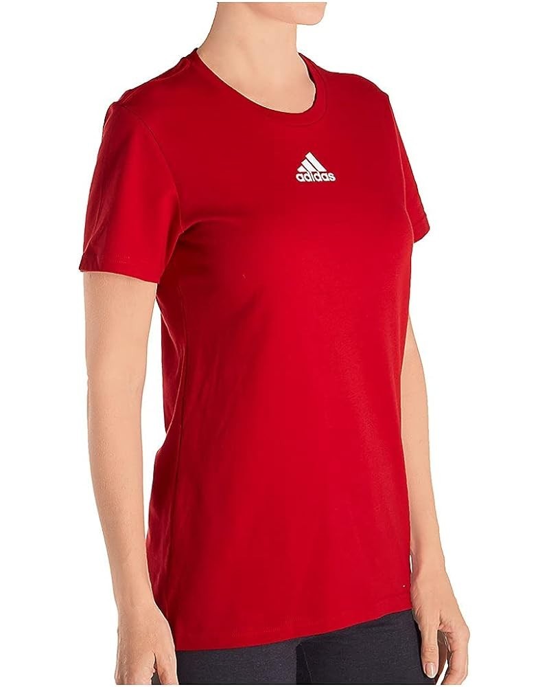 Women's 12HL Amplifier Cotton Short Sleeve Crew Neck Tee Red,white $10.41 Activewear