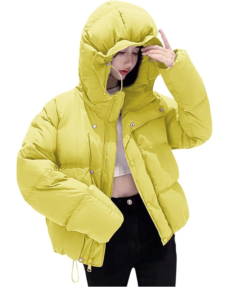 Plus Size Coat Parka Jacket Women Casual Winter Warm Shacket Down Coats Hooded Puffer Jacket Women Womens Fur Coat 05 yellow_...