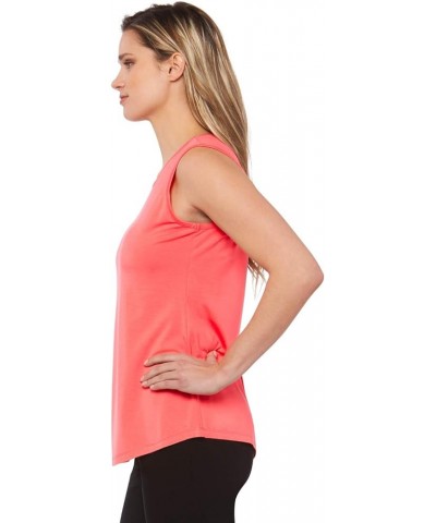 Women's Soft Jersey Knit Sleeveless Tank Top (S-XXL) Coral $13.57 Tanks