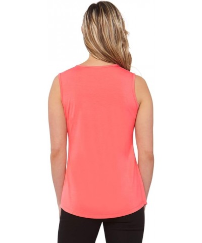 Women's Soft Jersey Knit Sleeveless Tank Top (S-XXL) Coral $13.57 Tanks