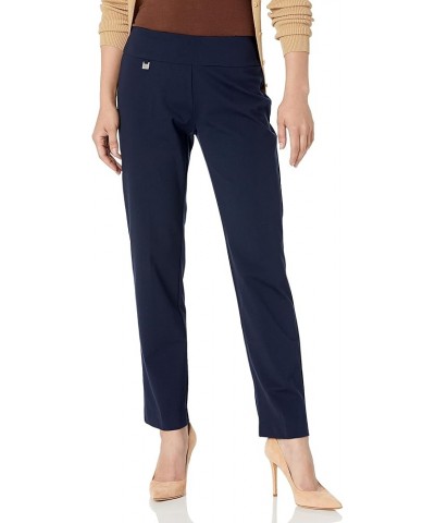 Women's Petite Wide Band Pull on Ankle Pants Midnight $35.99 Pants