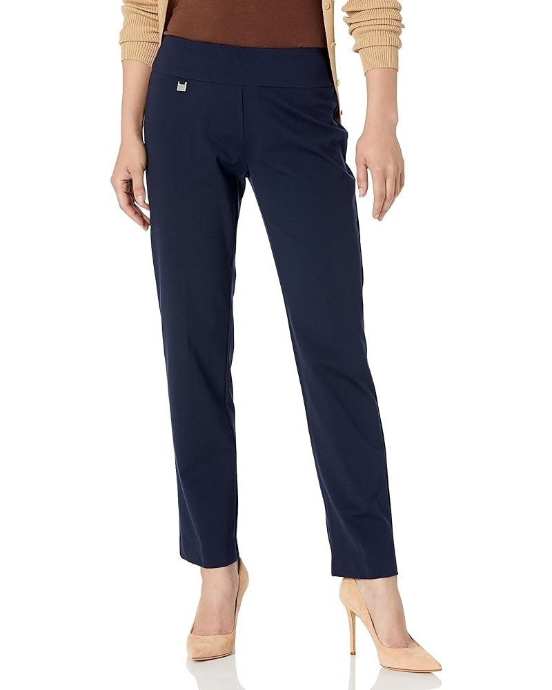 Women's Petite Wide Band Pull on Ankle Pants Midnight $35.99 Pants