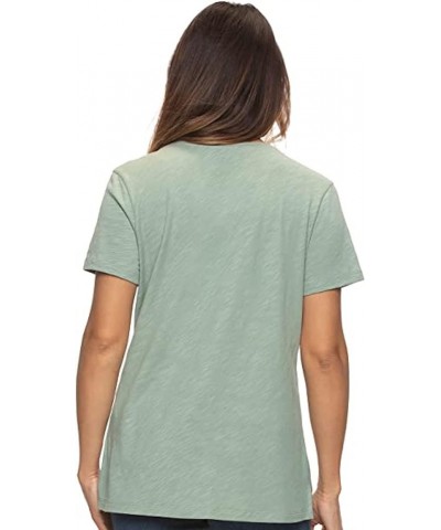 Women's Short Sleeve V-Neck Slub Jersey T-Shirt Lily Pad $8.40 T-Shirts