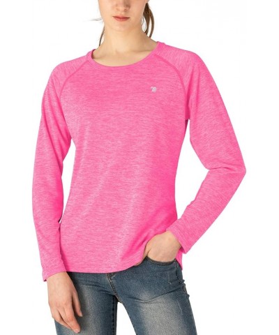 Women's UPF 50+ Sun Protection Long Sleeve Shirts SPF Lightweight Hiking Running Fishing Outdoor Tops 11-rose $12.31 Activewear