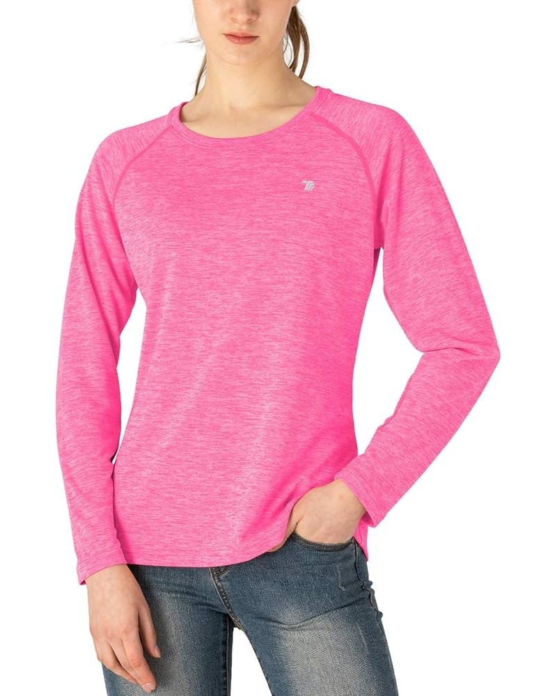 Women's UPF 50+ Sun Protection Long Sleeve Shirts SPF Lightweight Hiking Running Fishing Outdoor Tops 11-rose $12.31 Activewear